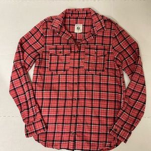 Billabong Small pink button down Flannel Shirt